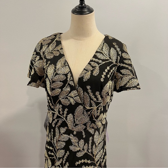 JS COLLECTION Womens Black Flutter Knee Length Formal Dress - New Tag - Reemoly - Picture 5 of 16